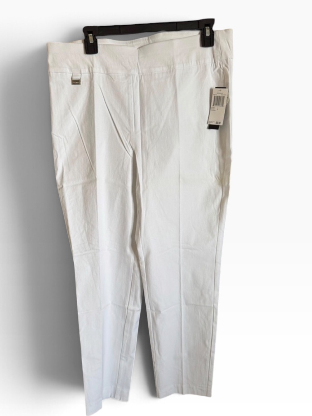 NWT Premise White Bengaline Straight Leg Pull-On Pants Size L - Picture 8 of 10